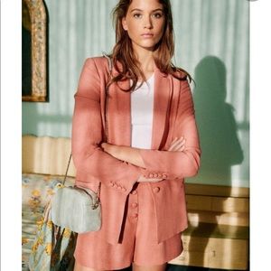 Sezane High Waisted Pink Shorts. 36.